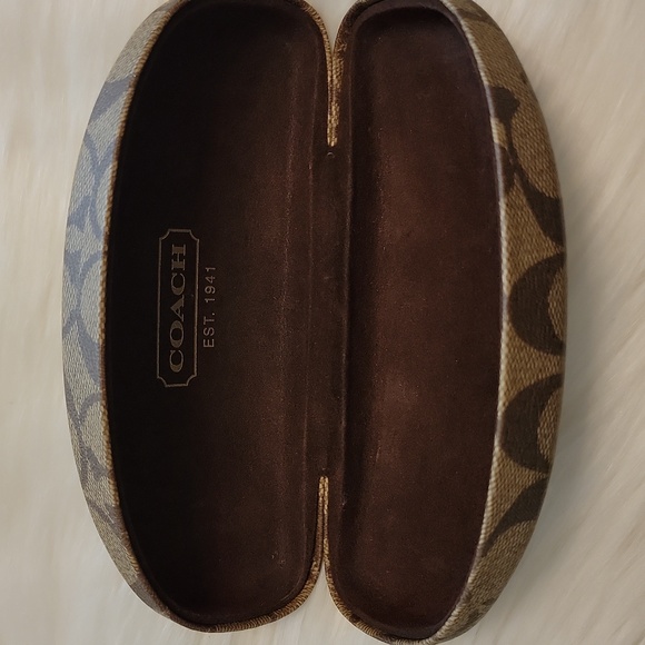 Coach Brown Logo Eyeglass Case - Picture 5 of 6